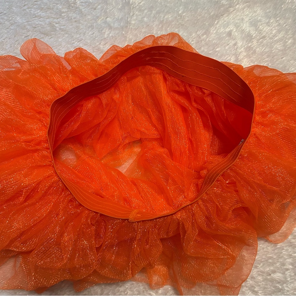 Bright Orange Tulle Skirt - Picture 2 of 5